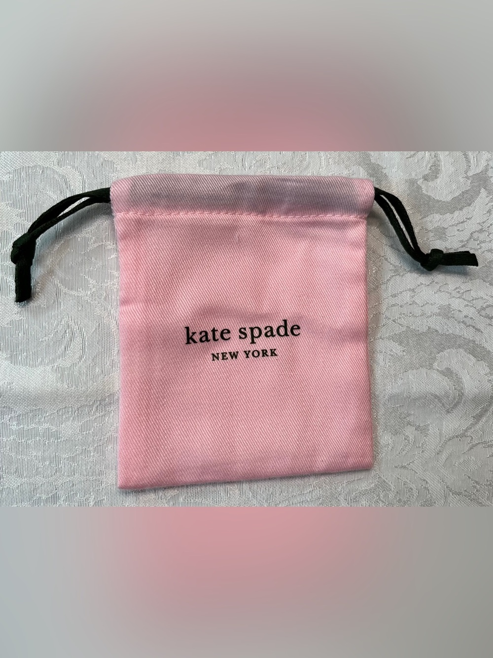 Kate Spade New York Pink Drawstring Jewelry Pouch